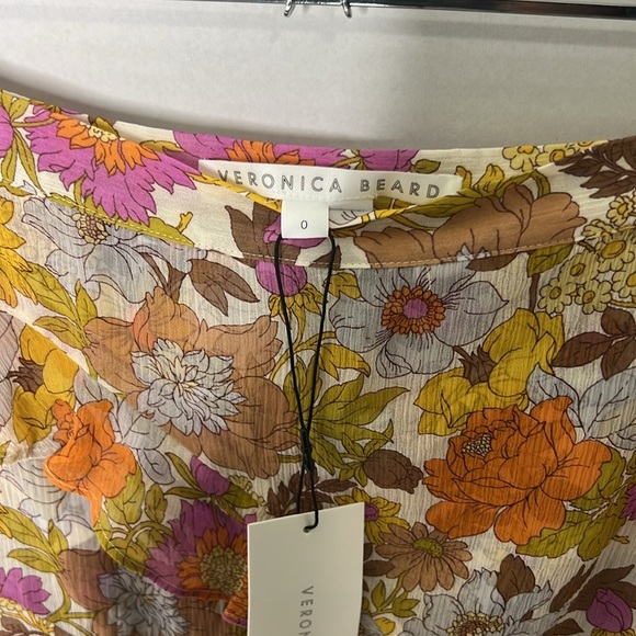 NWT VERONICA BEARD Silk Garden
Floral Eleonora Midi Skirt Stone Multi Size 0 - Picture 4 of 9